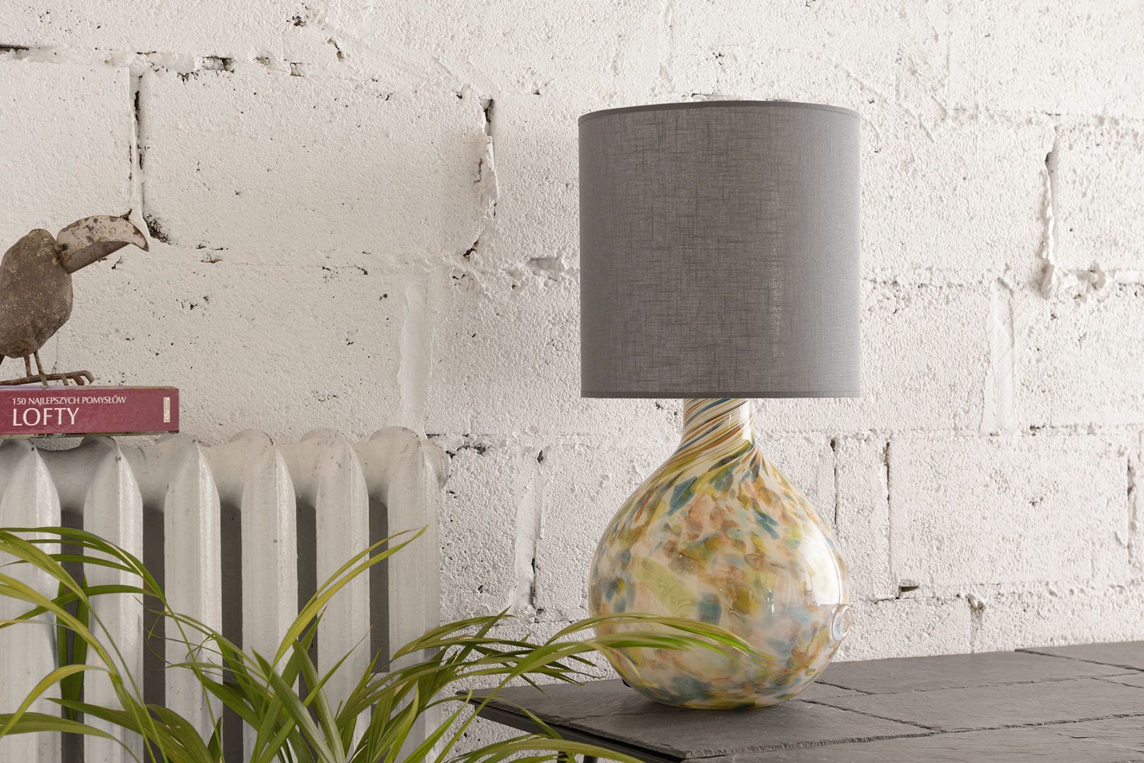 Lampa stołowa Cętki - kolor biały, żółty, Niebieski, Zielony - LGH0585