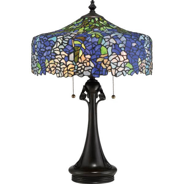 Lampa stołowa Cobalt - kolor brązowy, Fioletowy, Niebieski - QZ/COBALT/TL