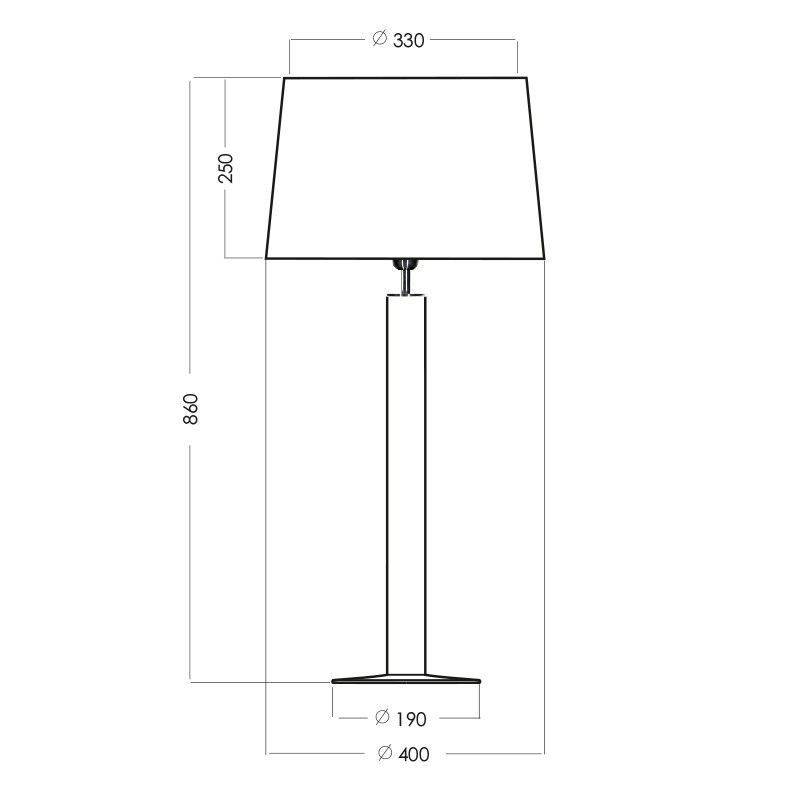 Lampa stołowa Fjord - kolor biały, Czarny - L207265228