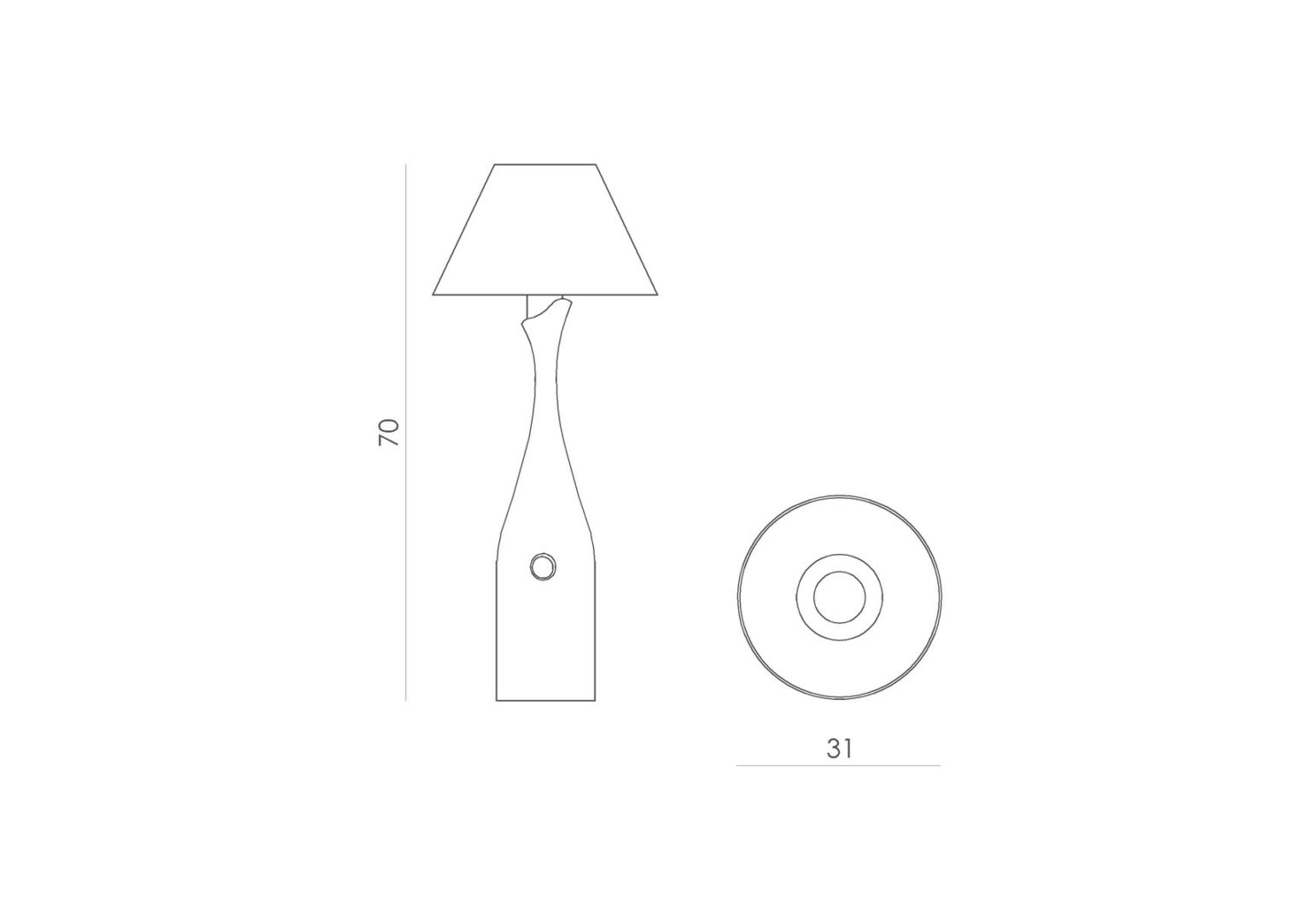 Lampa stołowa Fog - kolor Szary - LGH0191