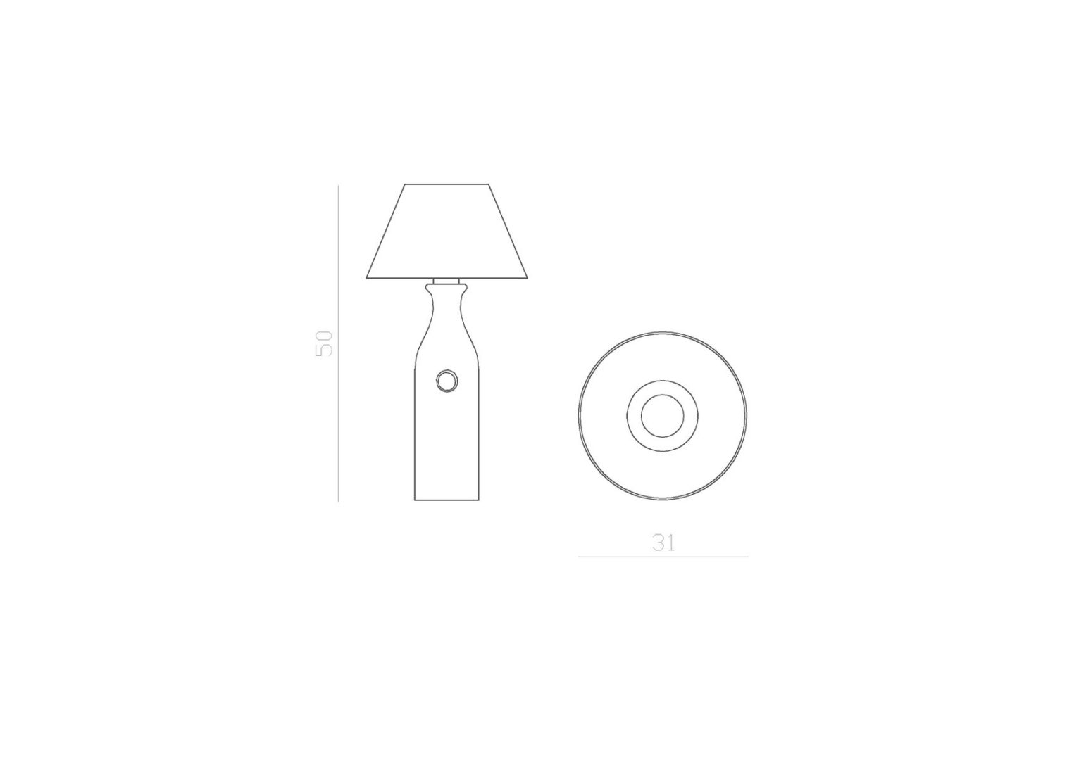 Lampa stołowa Fog small - LGH0190