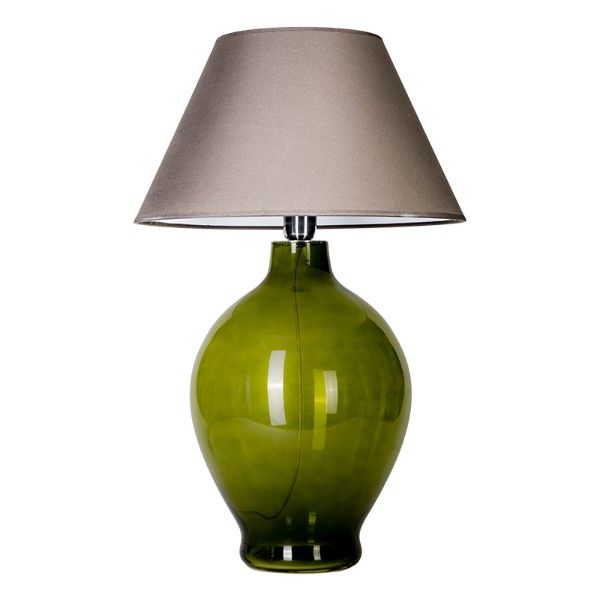 Lampa stołowa Genova - kolor beżowy, Szary, Zielony - L011011206