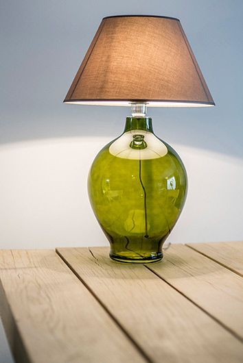 Lampa stołowa Genova - kolor beżowy, Szary, Zielony - L011011206