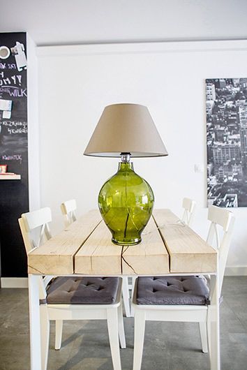 Lampa stołowa Genova - kolor beżowy, Szary, Zielony - L011011206