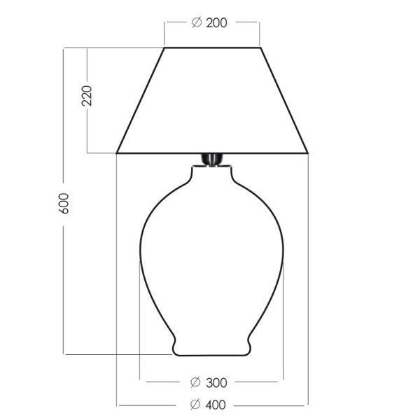 Lampa stołowa Genova - kolor biały, Zielony - L011011215
