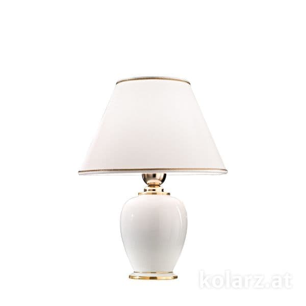kremowo-złota lampa stołowa do salonu