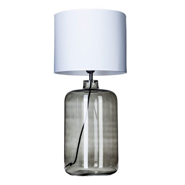 Lampa stołowa Goeteborg - kolor biały, transparentny, Szary - L035102413