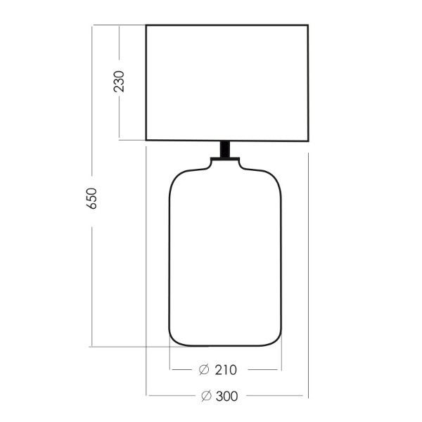 Lampa stołowa Goeteborg - kolor biały, transparentny, Szary - L035102413