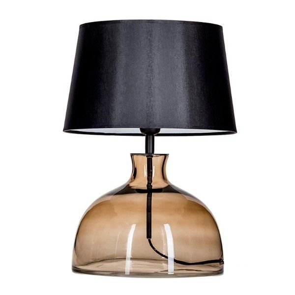 Lampa stołowa Haga - kolor beżowy, transparentny, Czarny - L212175249