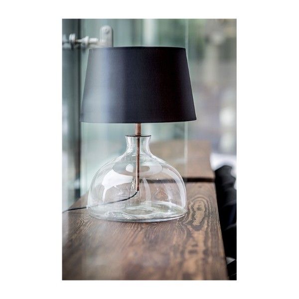 Lampa stołowa Haga - kolor biały, transparentny, Czarny, Szary - L212171249