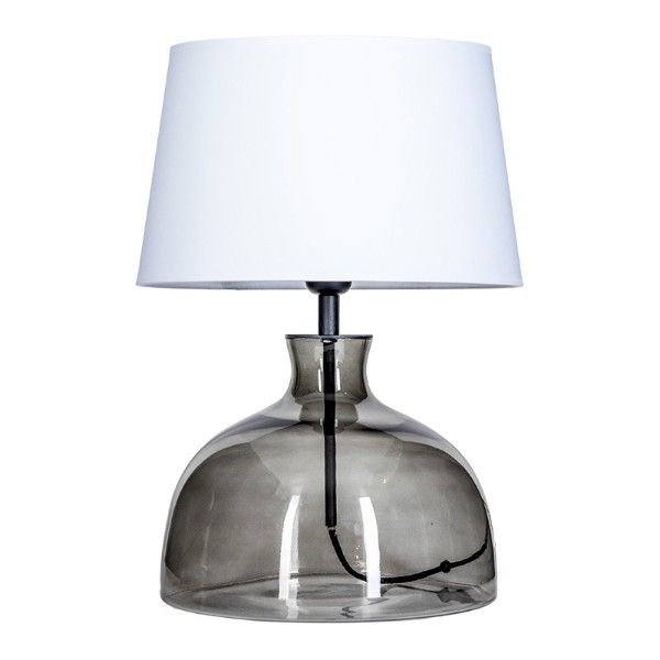 Lampa stołowa Haga - kolor biały, transparentny, Szary - L212171217
