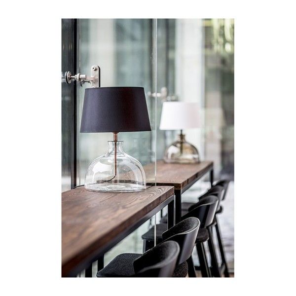 Lampa stołowa Haga - kolor miedź, transparentny, Czarny - L212180260