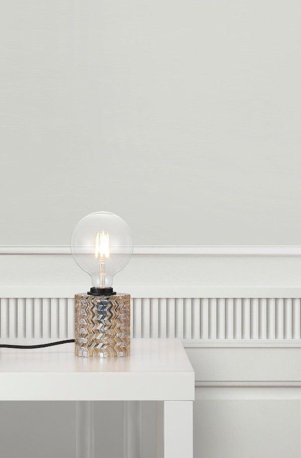 Lampa stołowa Hollywood - kolor beżowy, transparentny - 46645027