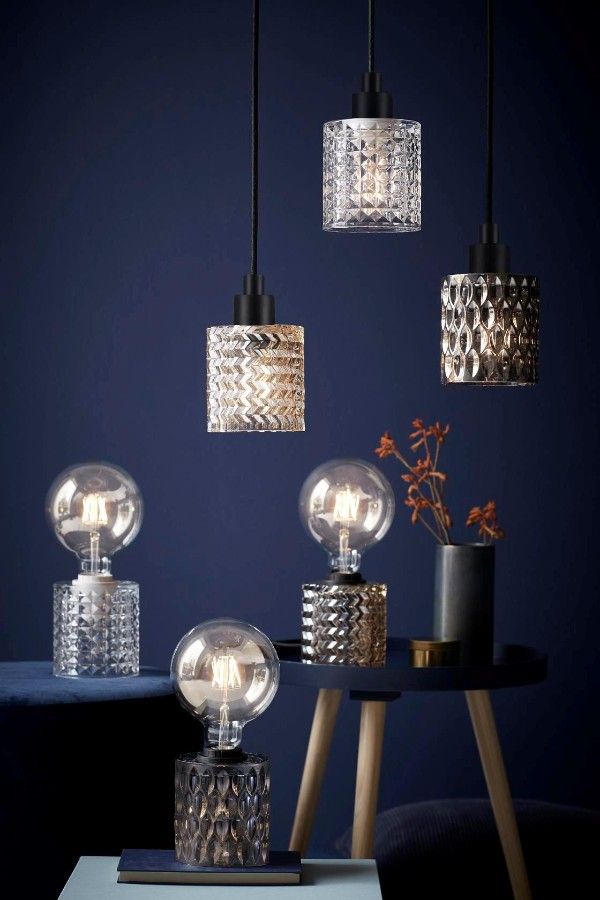 Lampa stołowa Hollywood - kolor beżowy, transparentny - 46645027