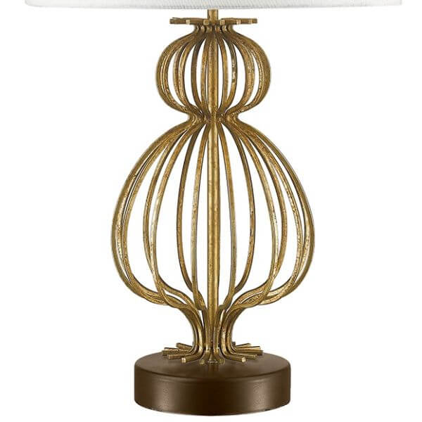 Lampa stołowa Lafitte - kolor beżowy, biały, złoty - GN/LAFITTE/TL GD