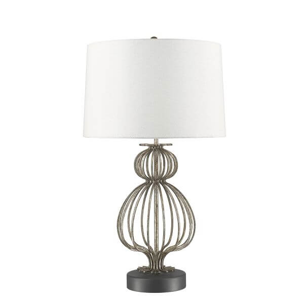 Lampa stołowa Lafitte - kolor biały, srebrny - GN/LAFITTE/TL SV