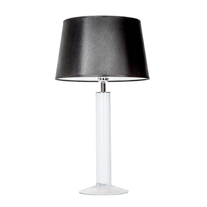 Lampa stołowa Little Fjord - kolor biały, połysk, Czarny - L054164249