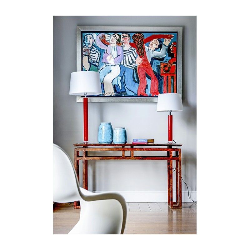 Lampa stołowa Little Fjord - kolor Czarny, Czerwony - L054365249