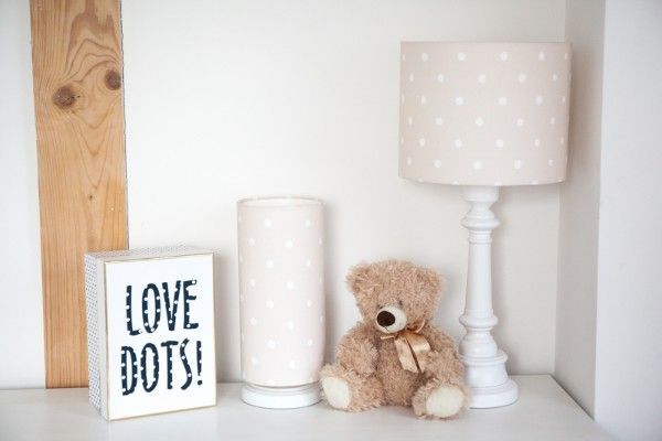 Lampa stołowa Lovely Dots - kolor beżowy - LOVELY DOTS BEIGE TB