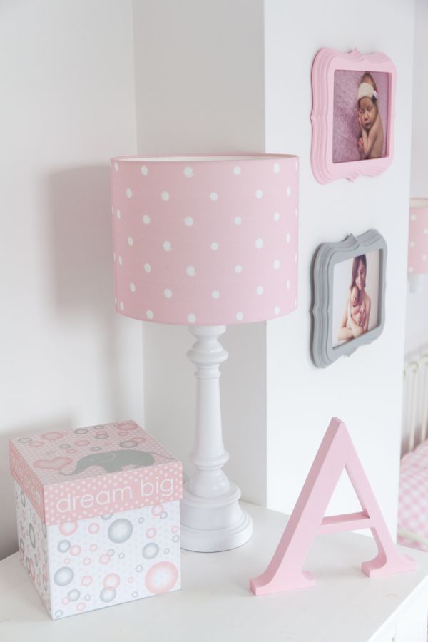 Lampa stołowa Lovely Dots - kolor różowy - LOVELY DOTS PINK TB