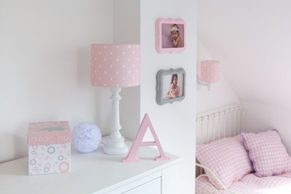 Lampa stołowa Lovely Dots - kolor różowy - LOVELY DOTS PINK TB