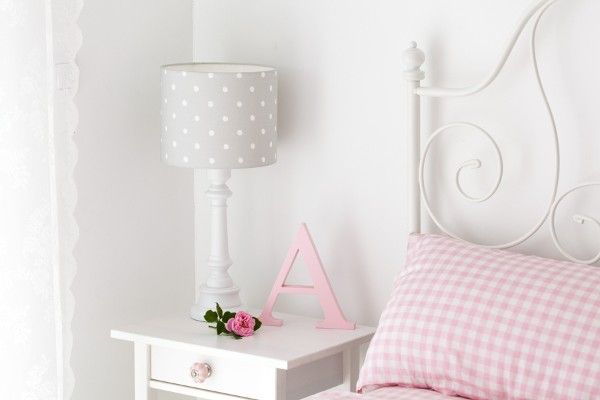 Lampa stołowa Lovely Dots - kolor Szary - LOVELY DOTS GREY TB