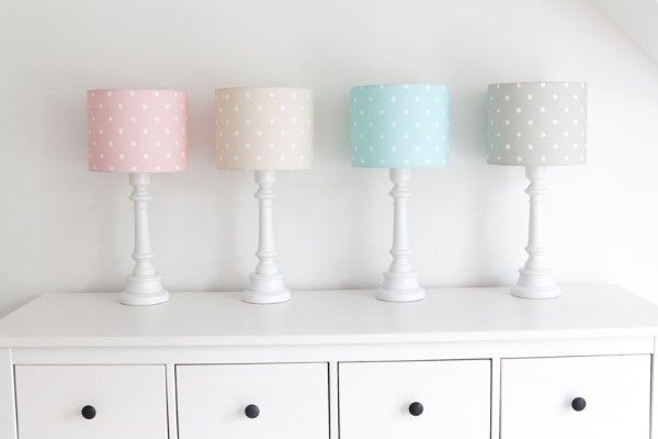Lampa stołowa Lovely Dots - kolor Szary - LOVELY DOTS GREY TB