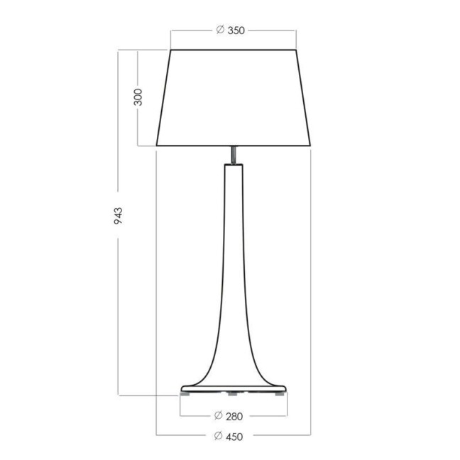 wymiary lampy 2522