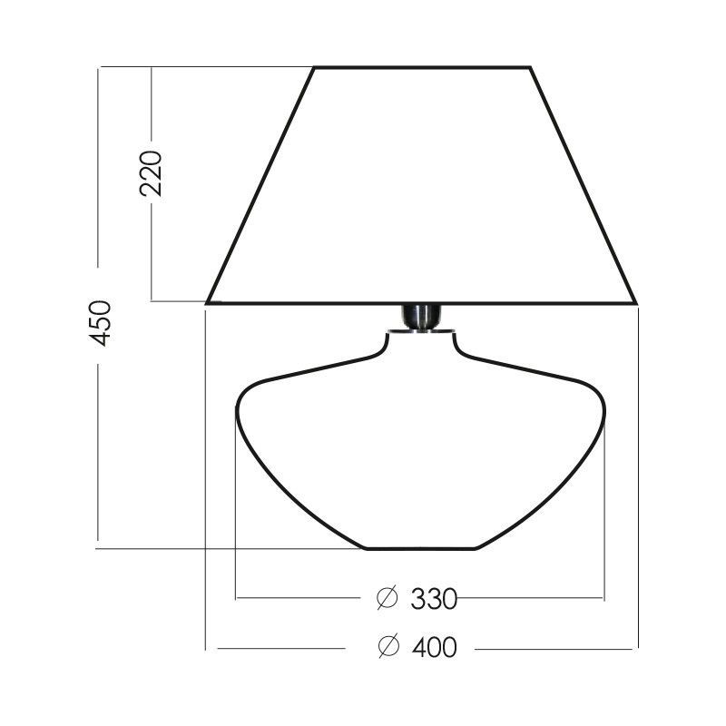Lampa stołowa Madrid - kolor transparentny, Szary - L008031203
