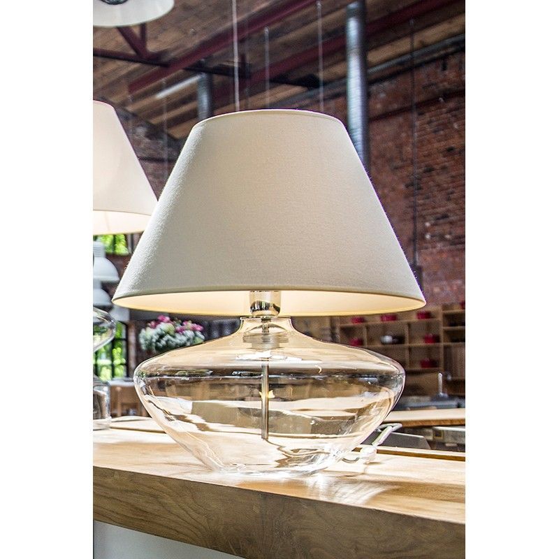 Lampa stołowa Madrid - kolor transparentny, Szary - L008031203