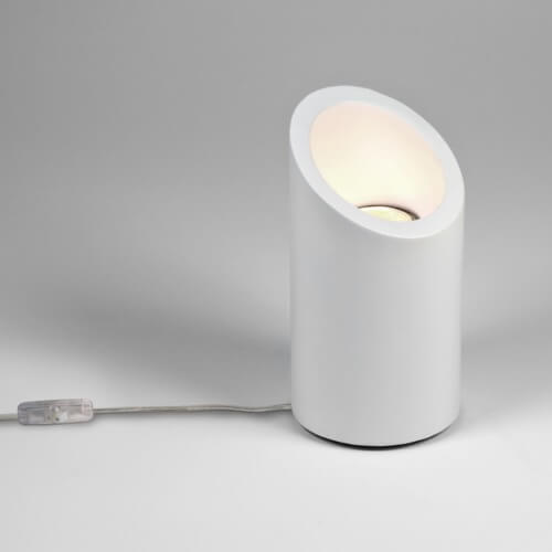 mała lampa stołowa z gipsu do pomalowania