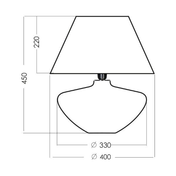 Lampa stołowa Mardid - kolor biały, Zielony - L008811215