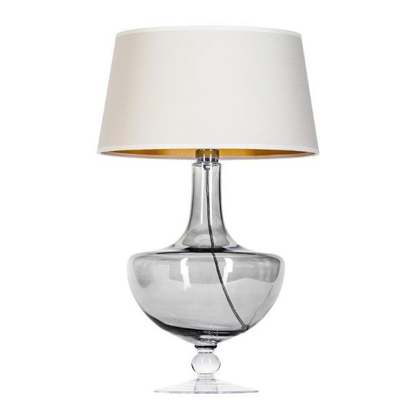 Lampa stołowa Oxford - kolor beżowy, transparentny, złoty, Szary - L048311503