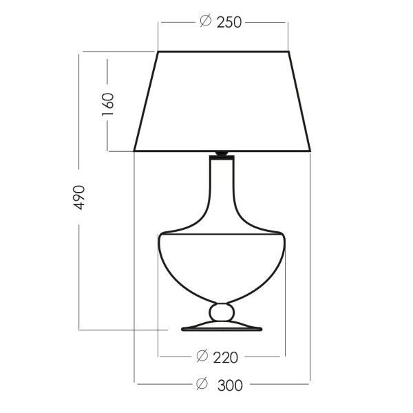 Lampa stołowa Oxford - kolor beżowy, transparentny, złoty, Szary - L048311503