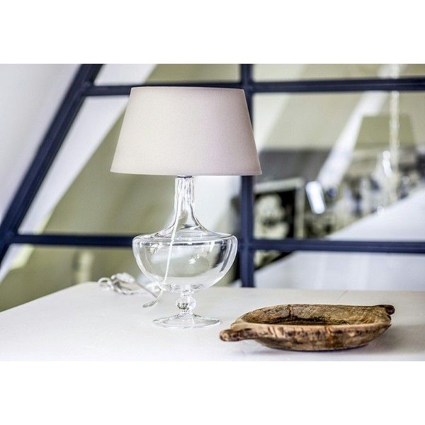 Lampa stołowa Oxford - kolor beżowy, transparentny, złoty, Szary - L048311503