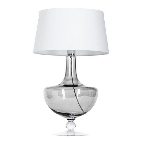 Lampa stołowa Oxford - kolor biały, transparentny, Szary - L048311501