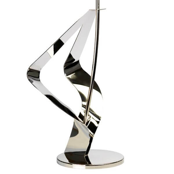 Lampa stołowa Ribbon - kolor srebrny, Czarny - RIBBON/TL