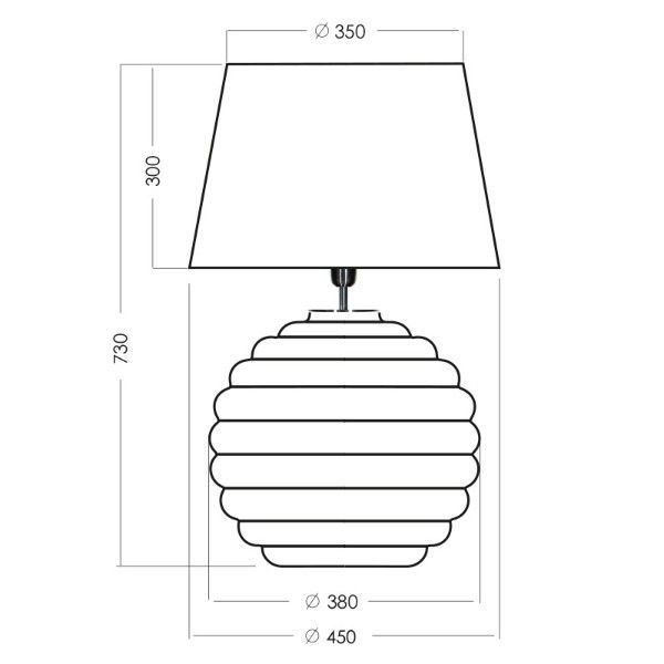 Lampa stołowa Saint Tropez - kolor Czarny - L215222229