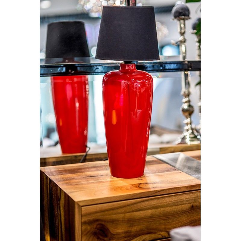 Lampa stołowa Sevilla - kolor Czarny, Czerwony - L009092105