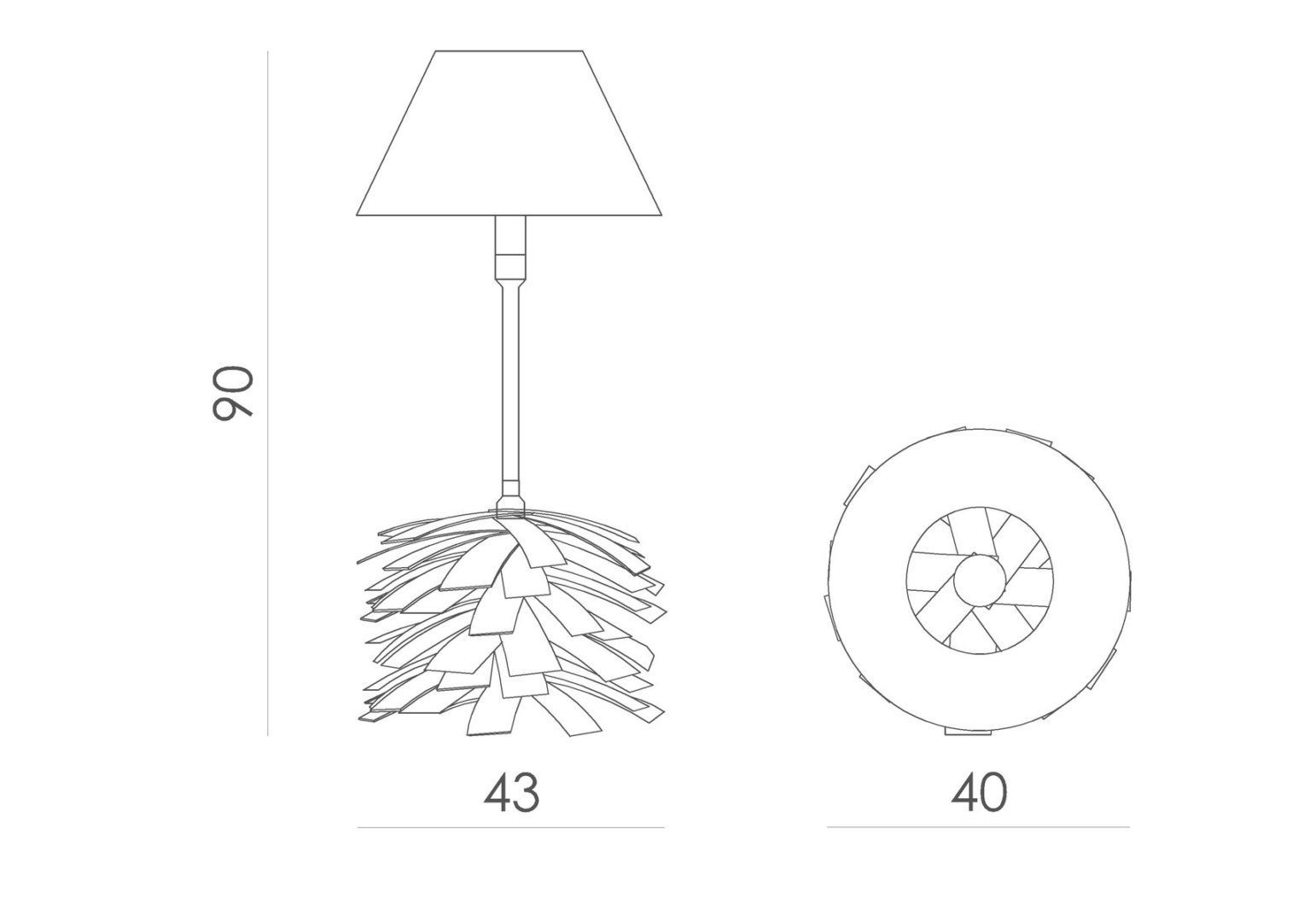 Lampa stołowa Shingle - LGH0242
