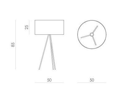 Lampa stołowa Simple - kolor Szary - LGH0510