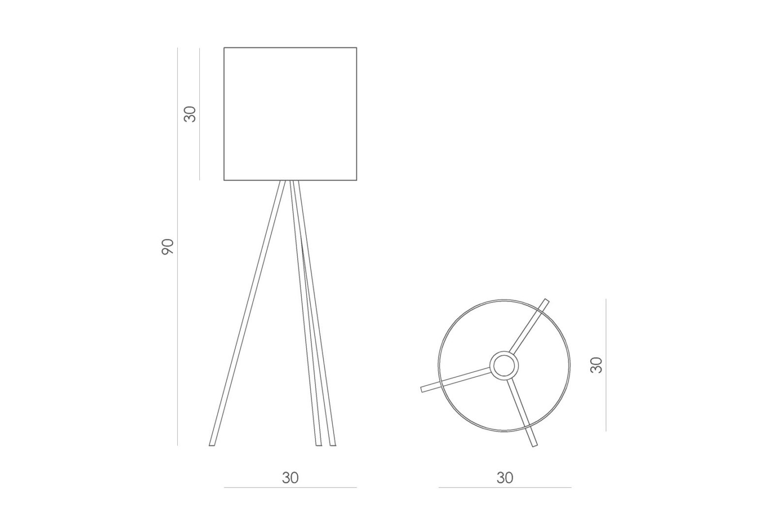 Lampa stołowa Simple - kolor Szary - LGH0512
