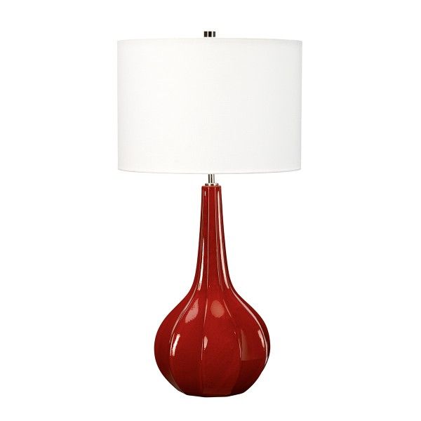 Lampa stołowa Upton - kolor biały, Czerwony - UPTON/TL