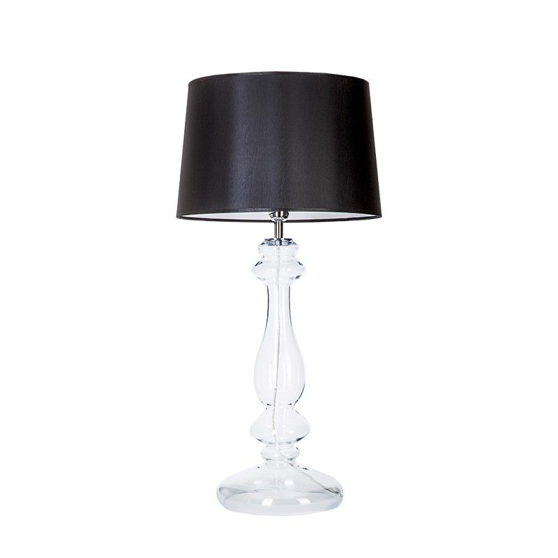 Lampa stołowa Versailles - kolor transparentny, Czarny - L204061247