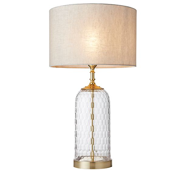 Lampa stołowa Wistow - kolor transparentny, złoty - 73106