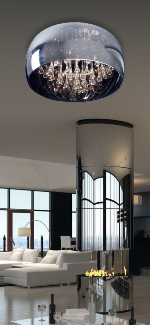 Lampa sufitowa Crystal - kolor Szary - C0076-06X-F4FZ