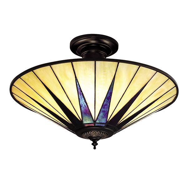lampa sufitowa witrażowa motyw gwiazdy