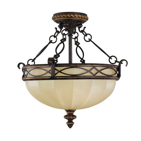 Lampa sufitowa Eleonor - kolor beżowy, brązowy - FE/DRAWINGRM/SFC