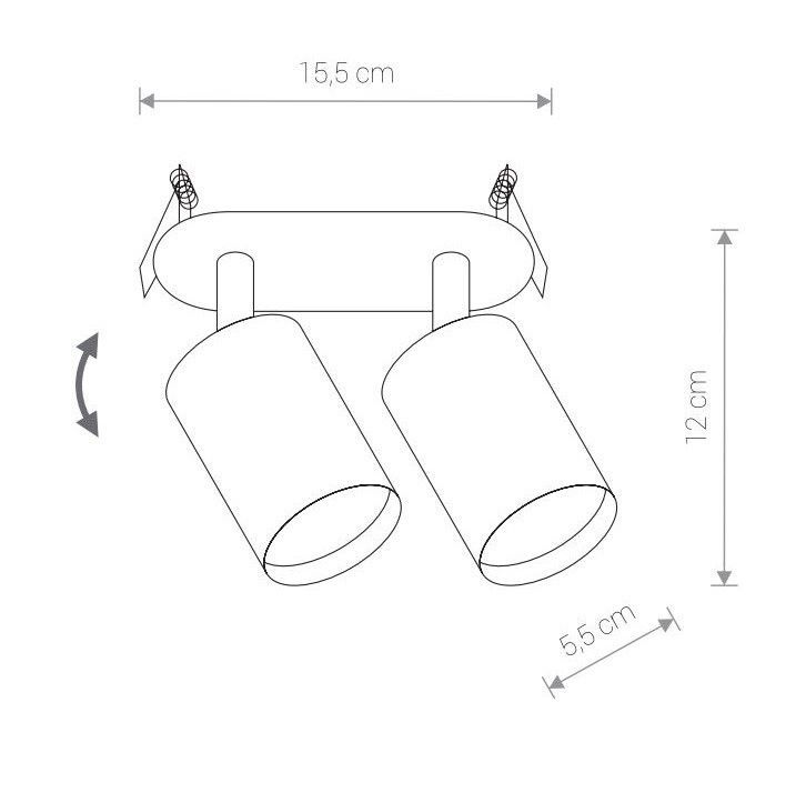 Lampa sufitowa Eye - kolor biały - 9395