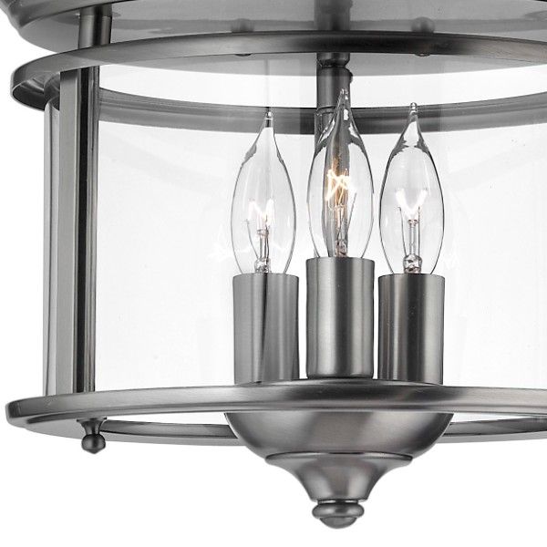 Lampa sufitowa Gentry - kolor srebrny, transparentny - HK/GENTRY/F PW